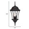 Homeroots 19.5 x 9.5 x 9.5 in. Bryn Mawr 3-Light Matte Black Hanging Light 397995 - alternate 5